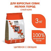 Сухой корм НМ, для взрослых собак средних пород, с цыпленком и овощами, 3 кг