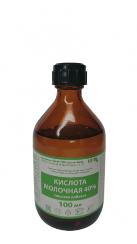 Молочная кислота 40 %, раствор, 100 мл фото 2 Молочная кислота 40 %, раствор, 100 мл фото 2