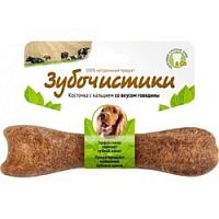 Лакомство для собак Зубочистики Косточка, для собак весом 10-25 кг, с кальцием, со вкусом Говядины