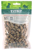Лакомство для собак TitBit Золотая коллекция, подушечки с обсыпкой из рубца говяжьего, 80 г