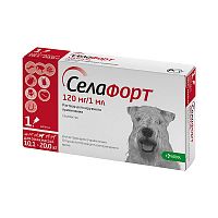 Капли Селафорт для собак, 1 пипетка на 10,1 - 20 кг